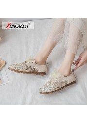 Women's canvas shoes summer 2021 new Korean style all-matching flat shoes mesh surface breathable shoes casual soft sole shoes