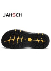 2022 New Genuine Leather Summer Casual Sandals Outdoor Walking Shoes Water Shoes Plus Size Beach Shoes Fashion Soft Slippers