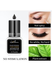 NATUHANA 5ml 1sec Fast Drying Strong False Eye Lash Extension Glue Adhesive Retention 5-7 Weeks Low Smell Mink Eyelash Glue