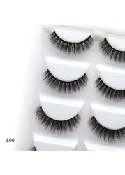 Wholesale 2/5/50 Boxes 3D Mink Eyelashes Natural Thick False Mink Eyelashes Lashes Soft False Eyelashes Wispy Makeup Cilios E01 E08