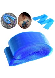 100pcs Tattoo Clip Cord Sleeves Medical Hygiene Machine Cover Bags Tattoo Clip Protector Care Bag Blue Tattoo Accessories