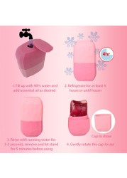 Beauty Ice Facial Massage Roller Ice Facial Massage Ice Flower Silicone Ice Mold Beauty Pain Relief Reduce Swelling Skin Care