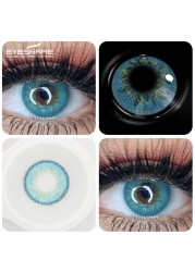 Ishihair Natural Colored Contact Lenses 2pcs Eye Color Contact Lenses Blue Green Beauty Pupils Color Contact Lenses Eye Yearly