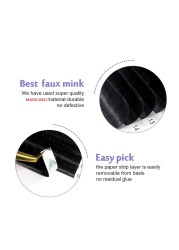 MASSCAKU Easy Fan Bloom Eyelash Extension Austomatic Flowering Fan Fast Making Self Fans Soft Silk Volume Lashes