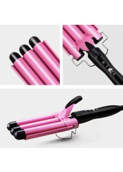 Hair Curling Iron Ceramic Professional Triple Barrel Hair Curler Egg Roll Hair Styling Tools Hairstylist Stick Curler