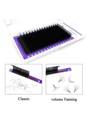 LAKANAKU Mink False Eyelashes Extension 10pcs/lot False Matte Individual Volume Eyelash Extensions Black Matte Eyelash