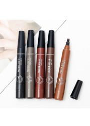 Microblading Eyebrow Pen Waterproof Fork Tip Eyebrow Tattoo Pen Long Lasting Professional Fine Sketch Liquid Eye Brow Pencil