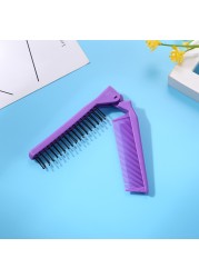 Folding Comb Double Headed Serrated Hair Comb Women Travel Portable Beauty Plastic Massage Brush Hair Styling Tools