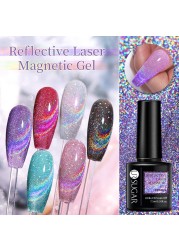 UR SUGAR 7.5ml Cat Reflective Magnetic Nail Gel Polish Rainbow Gel Shine Laser Gel Soak Off UV Varnish LED Nail Art Design