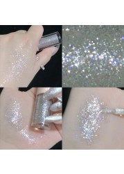 12 Colors Liquid Eyeshadow Highlight Sequins Glitter Eye Shadow Pearlescent Lying Silkworm Waterproof Lasting Shiny Eye Cosmetics