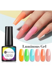 ur sugar 7.5ml luminous gel nail polish glow in the dark color semi permanent soak off uv varnish gel fluorescent nails art