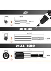 33/22pcs Damaged Screw Extractor Alloy Extractor Drill Bit Set Broken Drill Bit Stripped Easily Take Out Screws Remover Bolt