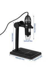 1600X Digital Microscope 3 in 1 USB Soldering Electron Microscope with 8 LEDs Camera Zoom Magnifier for PC Mac Android