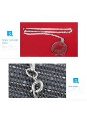 Decorative Monochrome Necklace With 5x Magnifier Glass Pendant Gold Silver Plated Chain Necklace For Women Jewelry Gift