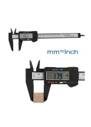 Electronic digital caliper digital caliper plastic fiber body with 0-6 inch/mm large LCD display vernier caliper