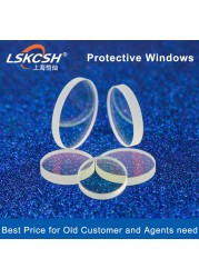 LSKCSH laser protective windows 22.35*4 27.9*4.1 30*5 36*5 37*7 1064nm fused silica quartz for raytool WSX welding parts