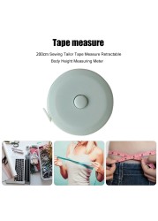 2 Meters Body Measuring Tape Sewing Metric Tape Ruler Automatic Telescopic Metric Rope Measuring Film Accessories