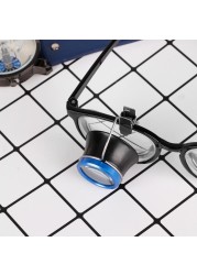 5X/10X/20X Clip On Glasses Magnifier Blue Red Color Watch Repair Tool Loupes Magnifying Glass Watches Jewelry Tools Blue