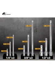 3-Piece/9-Piece تمديد بار مجموعة 1/4 "، 3/8" و 1/2 "جوزة مفتاح بطرف تدوير ملحقات