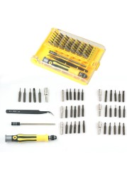 Precision Magnetic Screwdriver Set, 45 in 1, Tools With Tweezers