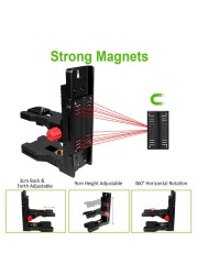 Clopiona Strong Magnet Adjustable Laser Level Bracket L-Bracket Wall Mount Leveling Support Hanger For Universal Use