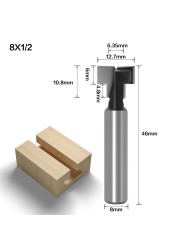 1pc or 3pc set 8mm carbide shank T-shaped keyhole router bits woodworking tools cnc cutting machines for wood photo frame