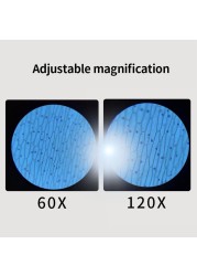 Handheld Microscope Kit 60-120x Pocket Microscope Battery Powered Handheld Mini Microscope With LED Light Portable Microscope
