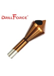 Drillforce Drill Bit Drill Bit HSS M2 M35 Cobalt Deburring 90 Degree Chamfer Hole Type Cutter (2-5 5-10 10-15 15-20mm)