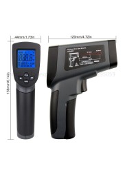 Kaemeasu Infrared Thermometer Professional 50:1 Dual Laser Multifunctional Industry Digital High Temperature Measuring Gun