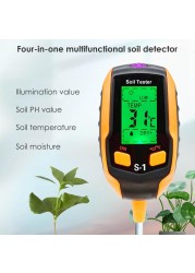 Soil Tester PHP 4 in 1 pH Light Moisture Acidity Tester Soil Tester Moisture Meter Soil Test Kit Plant for Flowers