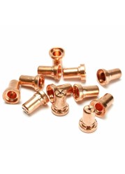 20/40/60pcs Red Copper Consumables Extension Long Tip Electrodes and Long Nozzles for PT31 LG40 40A Air Plasma Cutter