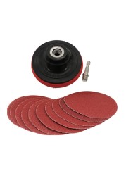 10pcs 4 inch sanding discs 100mm hook and loop sandpaper with backing pad M10 set for sanding and polishing furniture and wood metal