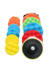 Car Foam Drill Polishing Pad Kit Buffing Sponge Pads Drill Set Power Tool Headlight Wheel Polisher Polimento Pad Polisseurs