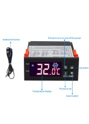 STC-3000 digital temperature controller thermostat thermostat temperature sensor relay heating cooling incubator 40% off