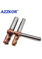 Milling Cutter Alloy Coating Tungsten Steel CNC Tool Maching Hrc55 Endmill azkor Top Milling Cutter Kit Milling Machine Tools