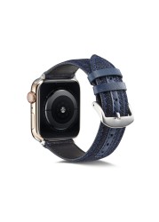 Fashion Denim Bands for Apple Watch Series 6 5 4 3 2 SE 40 44mm Strap for Iwatch 38 42mm Buckle Leather Watches