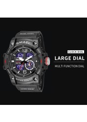 SMAEL 2022 New Men's Watches Dual Time Military Watches 50M Waterproof Men 8007 Shock Resistant Sport Watches Wtach Gifts