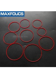 Red watch gasket 0.85mm thick, total 49pcs, diameter 16-40mm, 0.5mm, free shipping