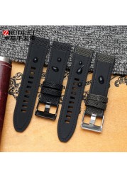 For Diesel Dz4500 Dz4506 DZ7420 DZ4318 Canvas Silicone Watch Strap Men's Officer Series 24 26 28mm Accessories Nylon Watchband