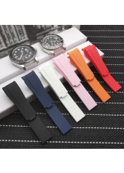 20mm Watch Band Top Quality Rubber Silicone Watchband for Role Strap for Daytona Submarine Perpetual GMT OYSTERFLEX