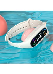 القط الأذن حزام ل شاومي MiBand 3 4 5 6 المعصم حزام بولي TPU استبدال ل شاومي الفرقة 4 5 سيليكون معصمه سوار Mi الفرقة 6 5