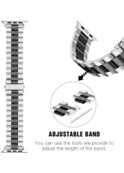 المعادن حزام متوافق ل أبل ساعة 44 مللي متر 42 مللي متر 40 مللي متر 38 مللي متر المعادن الفولاذ المقاوم للصدأ استبدال حزام ل iwatch 6 5 4 3 2 SE الفرقة