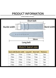 Soft Suede Leather Watch Band 18mm 19mm 20mm 22mm 24mm Blue Watch Straps Stainless Steel Buckle Watch Accessories