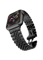 المعادن حزام ل أبل ساعة 7 6 5 4 SE الفرقة 40 مللي متر 44 مللي متر المعادن استبدال حزام ل iwatch 3 42 مللي متر 38 مللي متر المعادن الفولاذ المقاوم للصدأ حزام