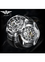 GENLIER Automatic watch men's tourbillon watch nine position men's watches skeleton luxury watches leather 2021 new watches