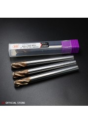 BB 4 End Milling Section 3 Teeth Solid Carbide CNC Finishing Machining R0.5-R10 Metal Cutting Tool