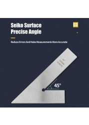 45 Degree Flat Edge Square Measuring Multi Angle Try Square Base Set Square Ruler Measuring Tool Difference Machining Square With Base