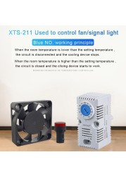 Cabinet thermostat 0-60 degrees temperature controller normally open/closed built-in mechanical thermostat