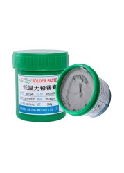 SD-528 Soldering Paste Low Temperature No Clean SMT Lead Free LED SMT Sn42Bi58 + Scraper SMD BGA Soldering Flux Sn42/Bi58 200g or 500g