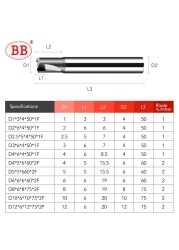 BB PCD الماس قاطعة المطحنة ألياف الكربون الألياف الزجاجية الباكليت بالقطع أداة مواد جديدة التصنيع باستخدام الحاسب الآلي كربيد لقم نحت